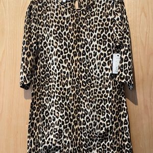 Equipment leopard silk dress